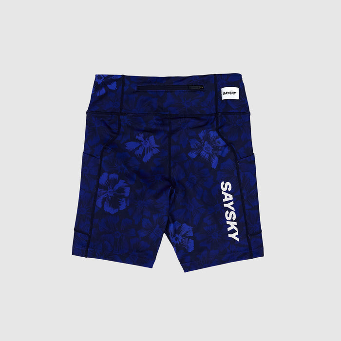 Saysky Flower Combat+ Short Tights 7\" Blue Flower 1029 NWRST30C1029