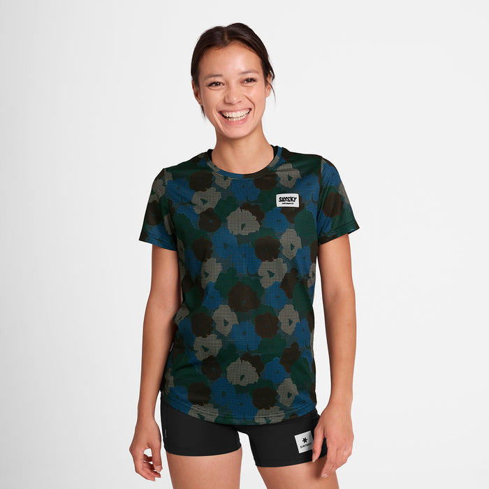 Saysky Flower Combat T-Shirt Blue Flower Camo 1046 OWRSS31C1046