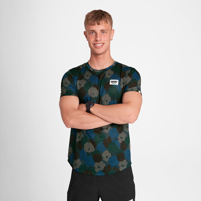 Saysky Flower Combat T-Shirt Blue Flower Camo 1046 OMRSS31C1046