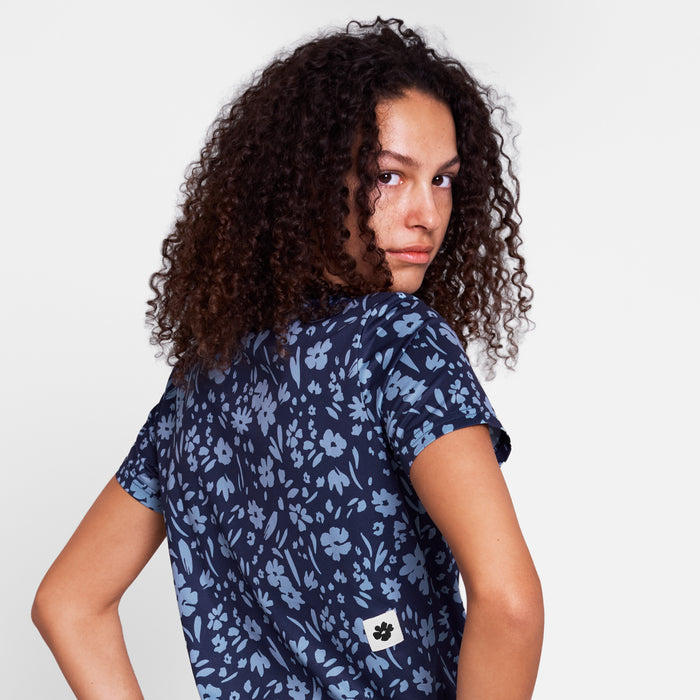 Saysky Flower Combat T-Shirt Blue Flower 1065 SW25010