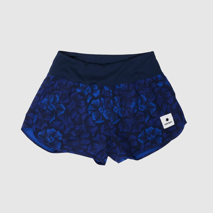 Saysky Flower Pace Shorts 3\" Blue Flower 1029 NWRSH24C1029