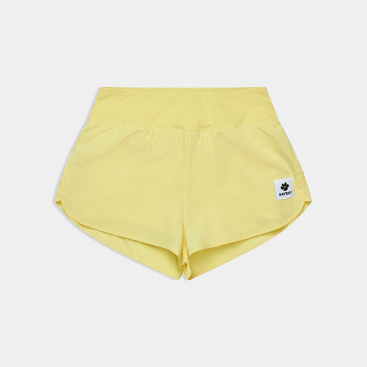 Saysky Flower Pace Shorts 3\" Yellow 418 SW40007