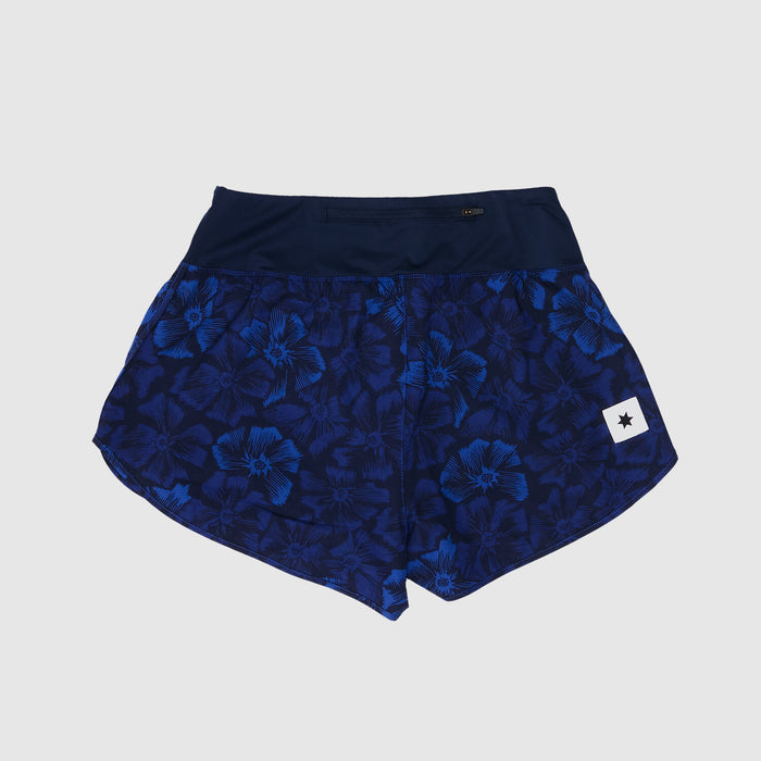 Saysky Flower Pace Shorts 3\" Blue Flower 1029 NWRSH24C1029
