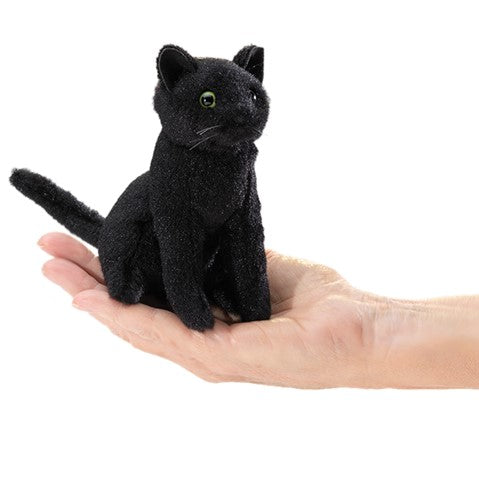 Folkmanis Finger Puppet -  Mini Black Cat
