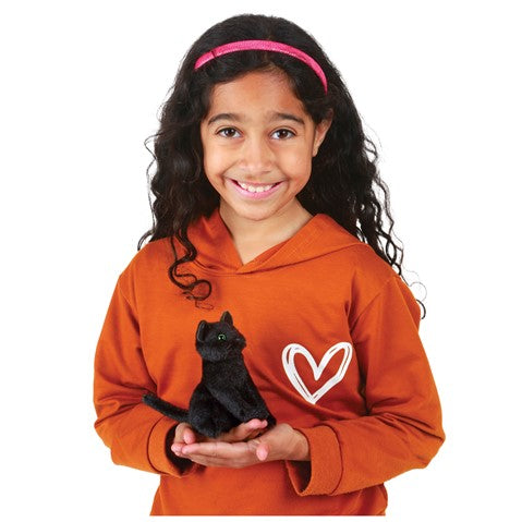 Folkmanis Finger Puppet -  Mini Black Cat