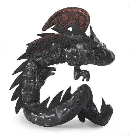 Folkmanis Puppet - Dragon Wristlet Midnight