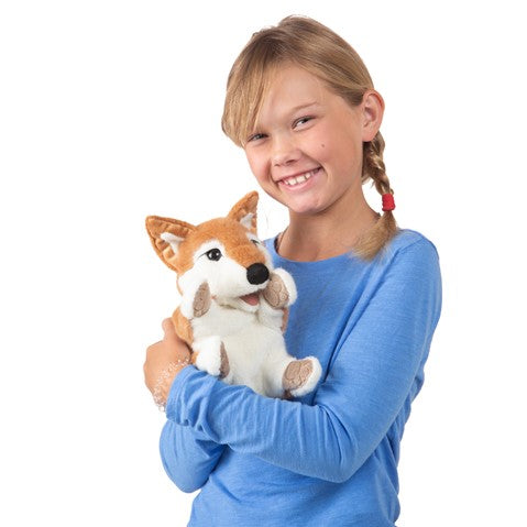 Folkmanis Puppet -  Shiba Inu Puppy Dog