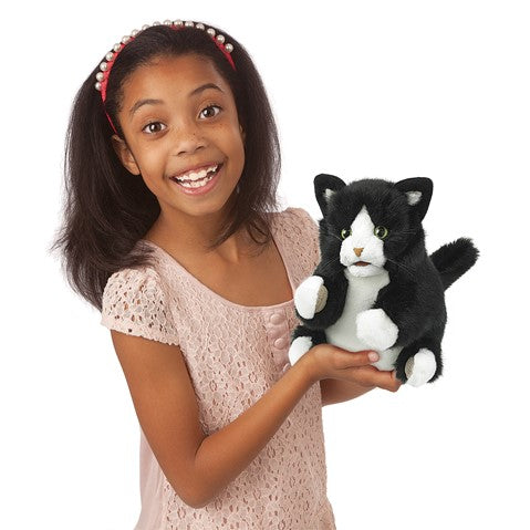 Folkmanis Puppet - Tuxedo Kitten