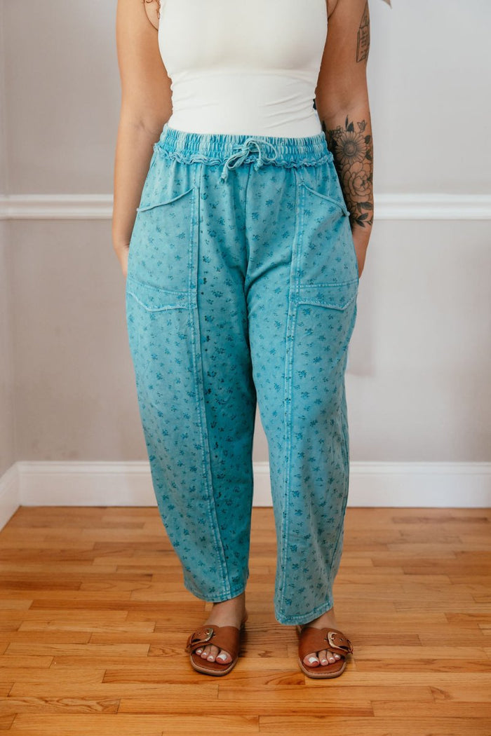 Forget Me Not Pants In Teal Blue - Macoma Boutique210 Other Bottoms