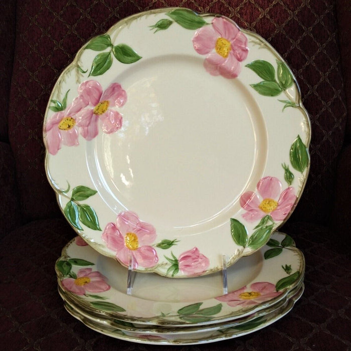 Franciscan Desert Rose 10" Dinner Plates Set of 4 Earthenware Dinnerware