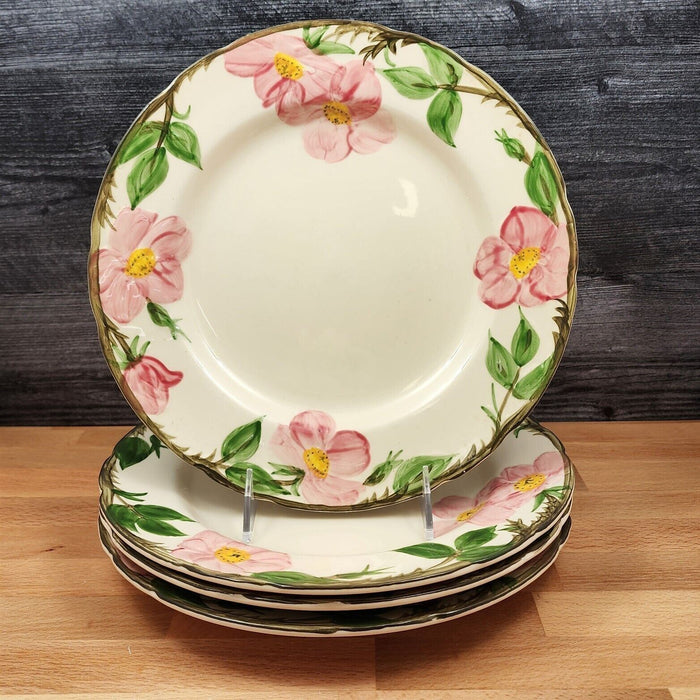 Franciscan Desert Rose 10" Dinner Plates Set of 4 Earthenware USA 1978 Stamp