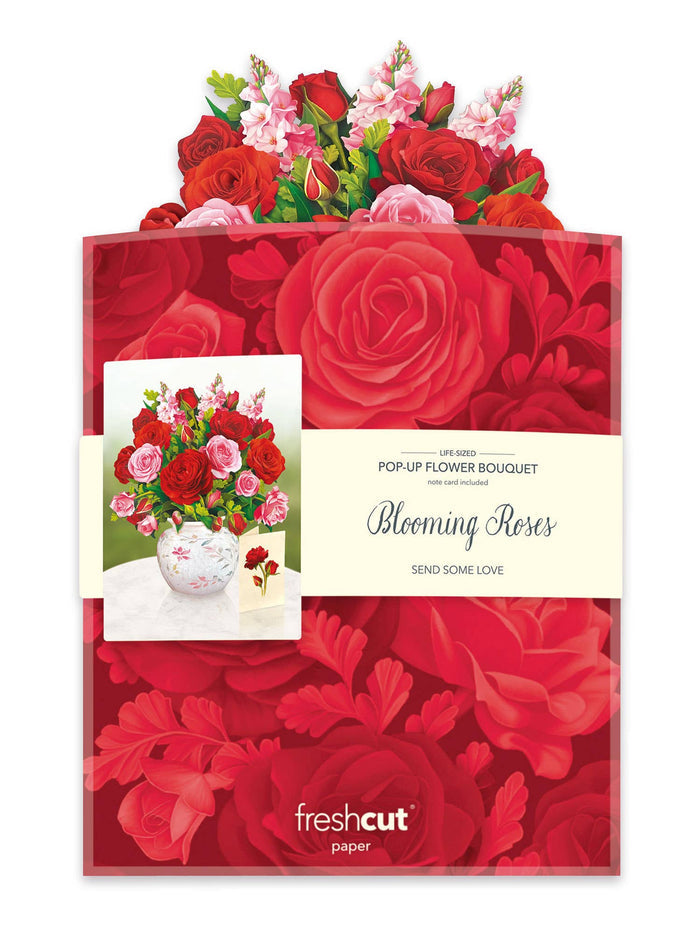 FreshCut Paper LLC - Blooming Roses (8 Pop-up Greeting Cards)
