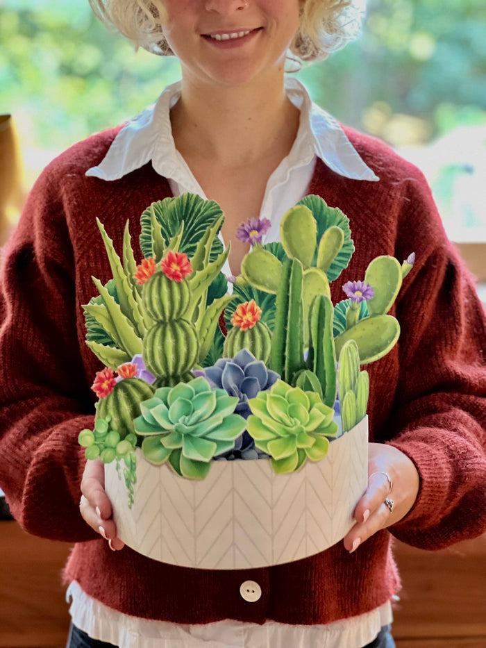 FreshCut Paper LLC - Cactus Garden (8 Pop-up Greeting Cards)