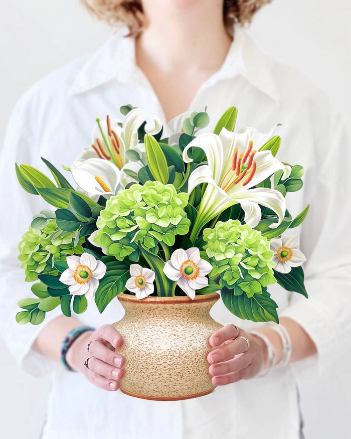 FreshCut Paper LLC - Ivory & Sage  (8 Pop-up Greeting Cards)