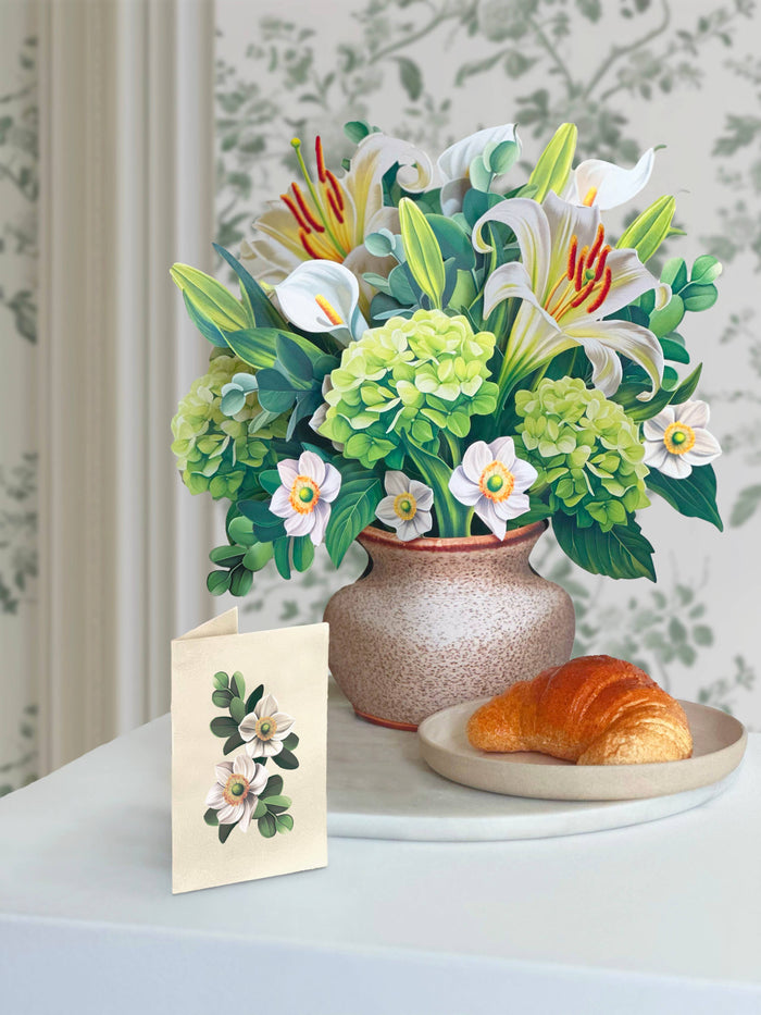 FreshCut Paper LLC - Ivory & Sage  (8 Pop-up Greeting Cards)