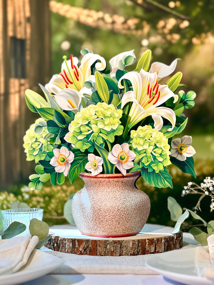 FreshCut Paper LLC - Ivory & Sage  (8 Pop-up Greeting Cards)