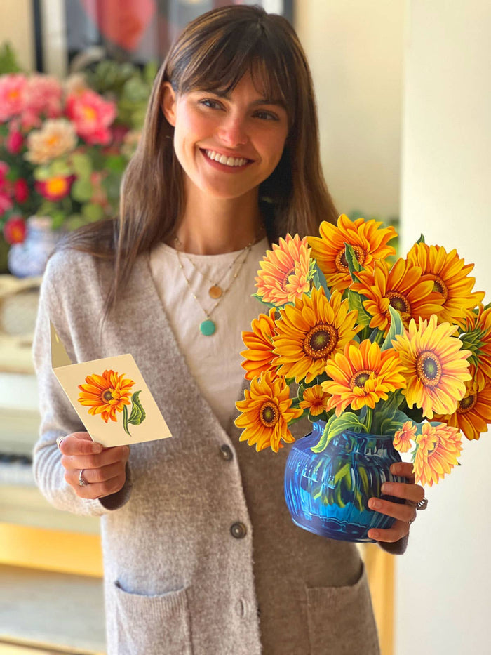 FreshCut Paper LLC - Sunflower (Updated Vase)  (8 Pop-up Greeting Cards)