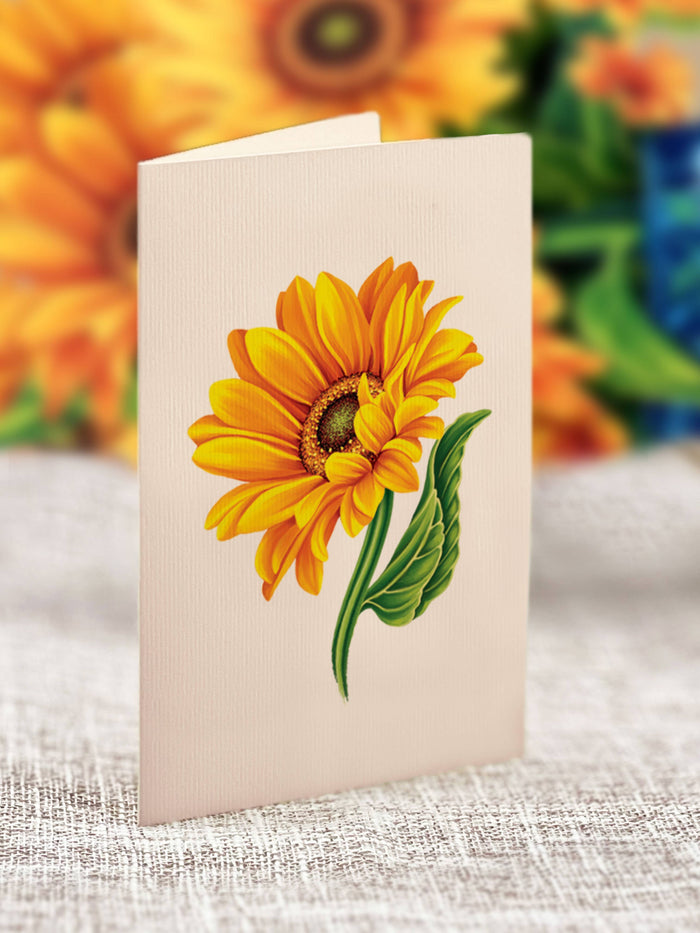 FreshCut Paper LLC - Sunflower (Updated Vase)  (8 Pop-up Greeting Cards)