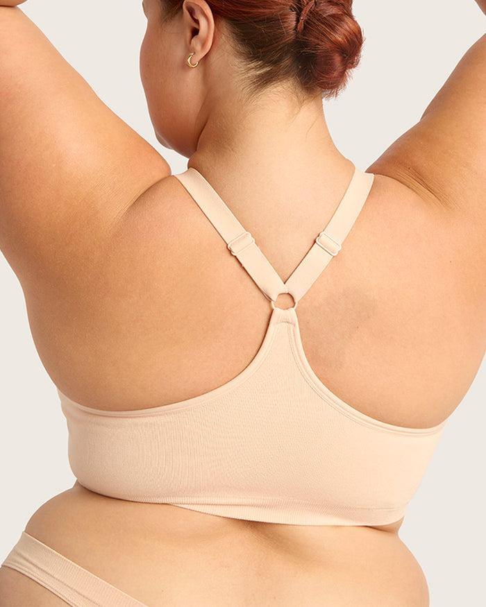 Full Bust Wireless Racerback Bra - Shell