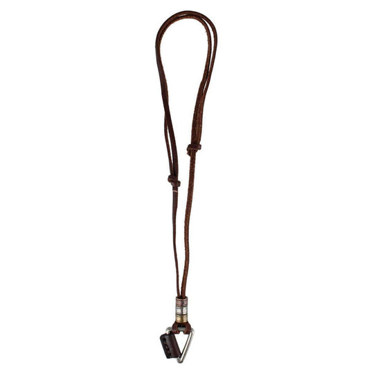 Gable Triangle and Beaded Leather Adustable Necklace