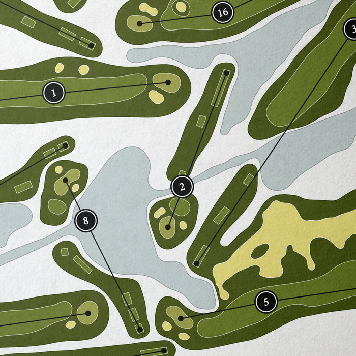 Galveston Country Club | Golf Course Map | Close Up