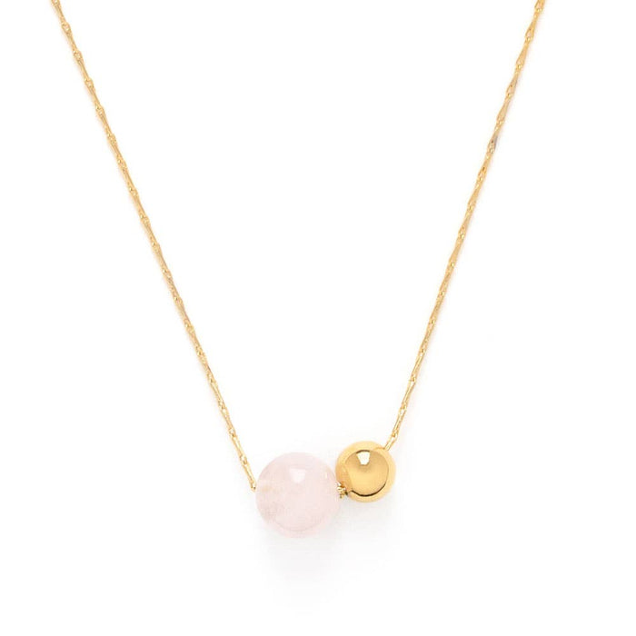 Gemstone Orbit Necklace - Moonstone