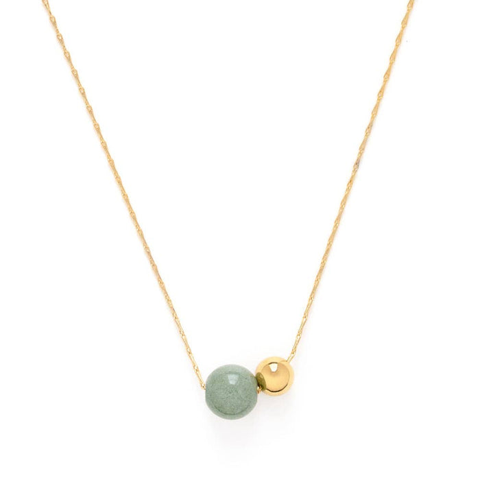 Gemstone Orbit Necklace - Moonstone