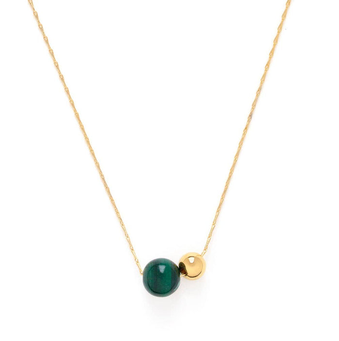 Gemstone Orbit Necklace - Moonstone