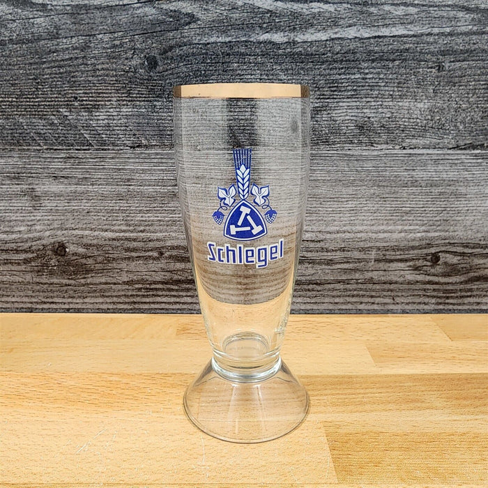 German Classic Beer Pilsner Stemmed Glasses With Gold Rims Set Of 6