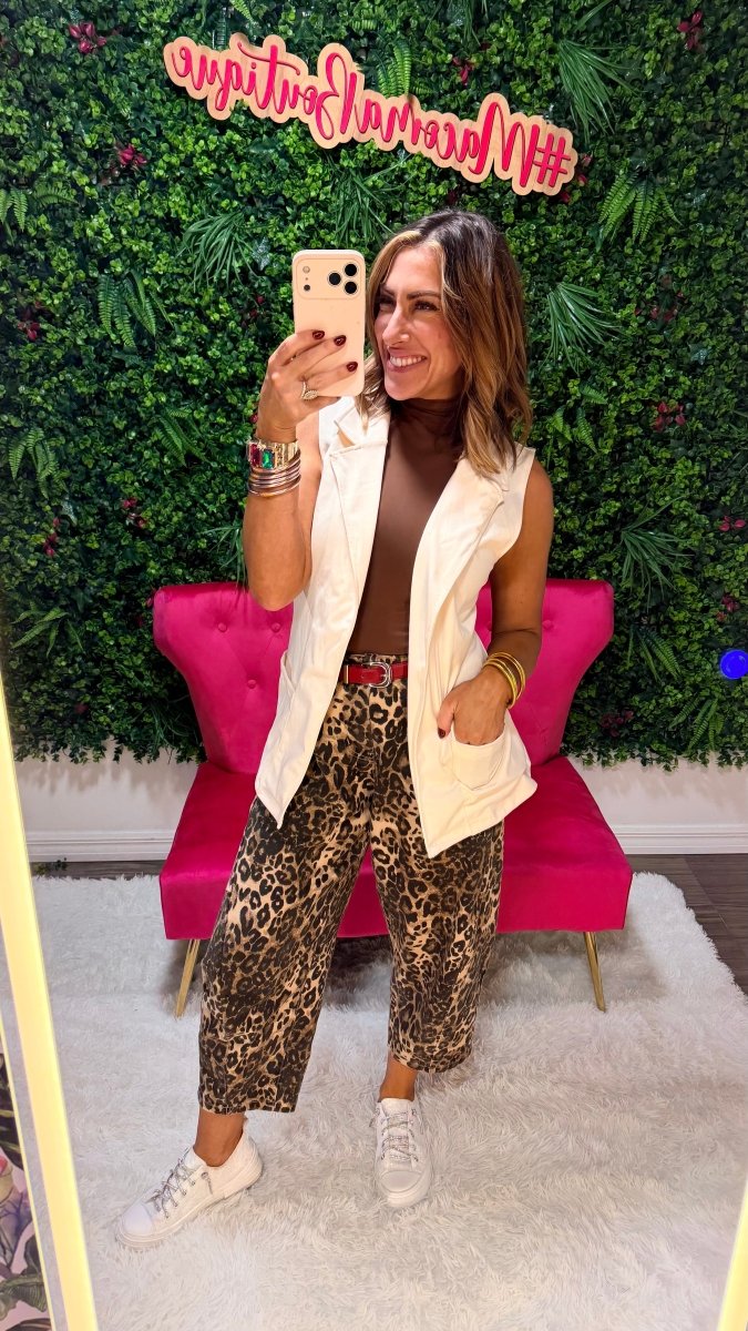 Get The Job Done Vest In Ivory - Reg & Curvy - Macoma Boutique240 Jackets/Blazers