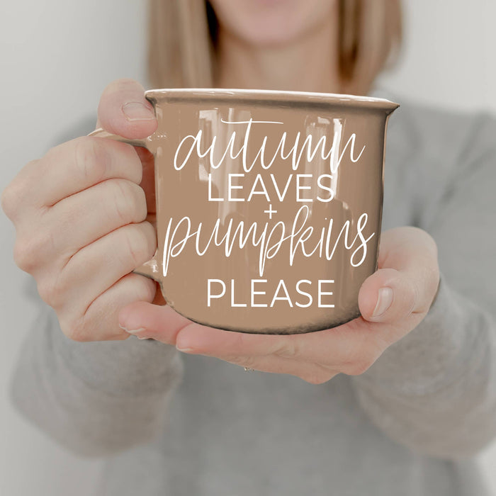 Gia Roma - Neutral Fall Coffee Mug, Ceramic Cups for Autumn Home Accent