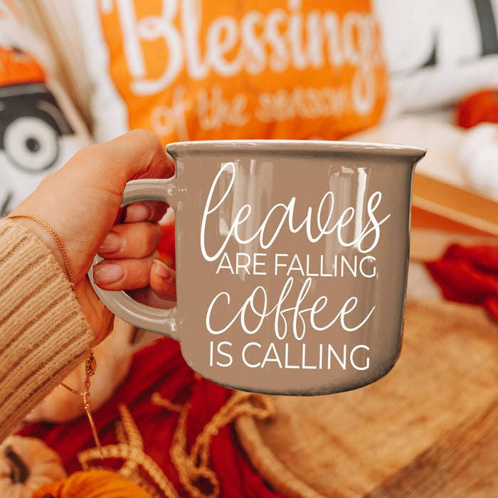 Gia Roma - Neutral Fall Coffee Mug, Ceramic Cups for Autumn Home Accent