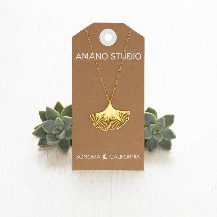 Ginkgo Leaf Necklace
