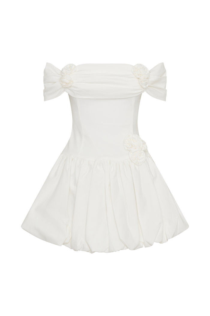 Giovanna Off Shoulder Mini Dress - White