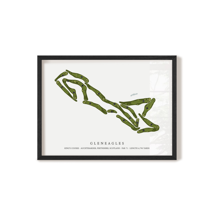 Gleneagles - King's Course | Golf Course Map | Black Frame