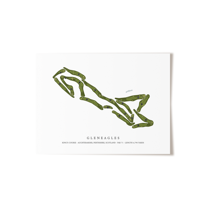 Gleneagles - King's Course | Golf Course Map | Unframed