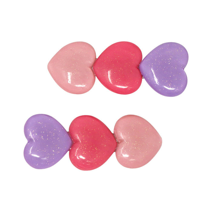 Glitter Hearts Alligator Hair