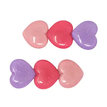 Glitter Hearts Alligator Hair