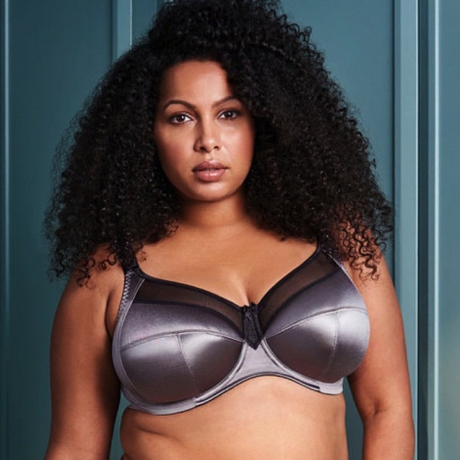 GODDESS Keira Titanium and Petrol Underwire Bra (#6090)