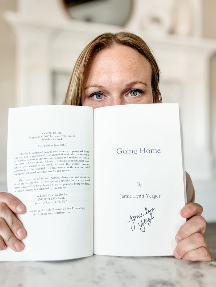 "Going Home" Signed by Jamie Yeager with Flower Book Marker