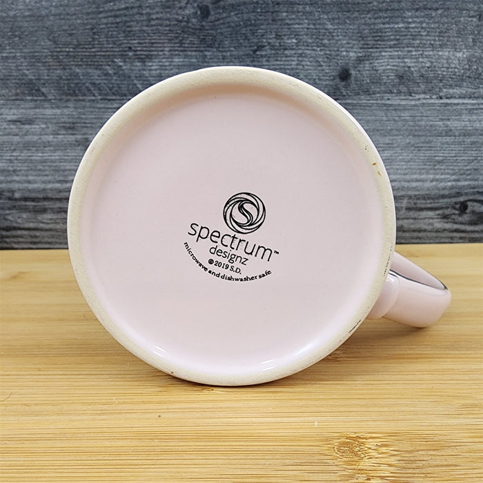Graduation Coffee Mug Embossed Ceramic Tea Cup Blue Sky Spectrum 16oz Pink