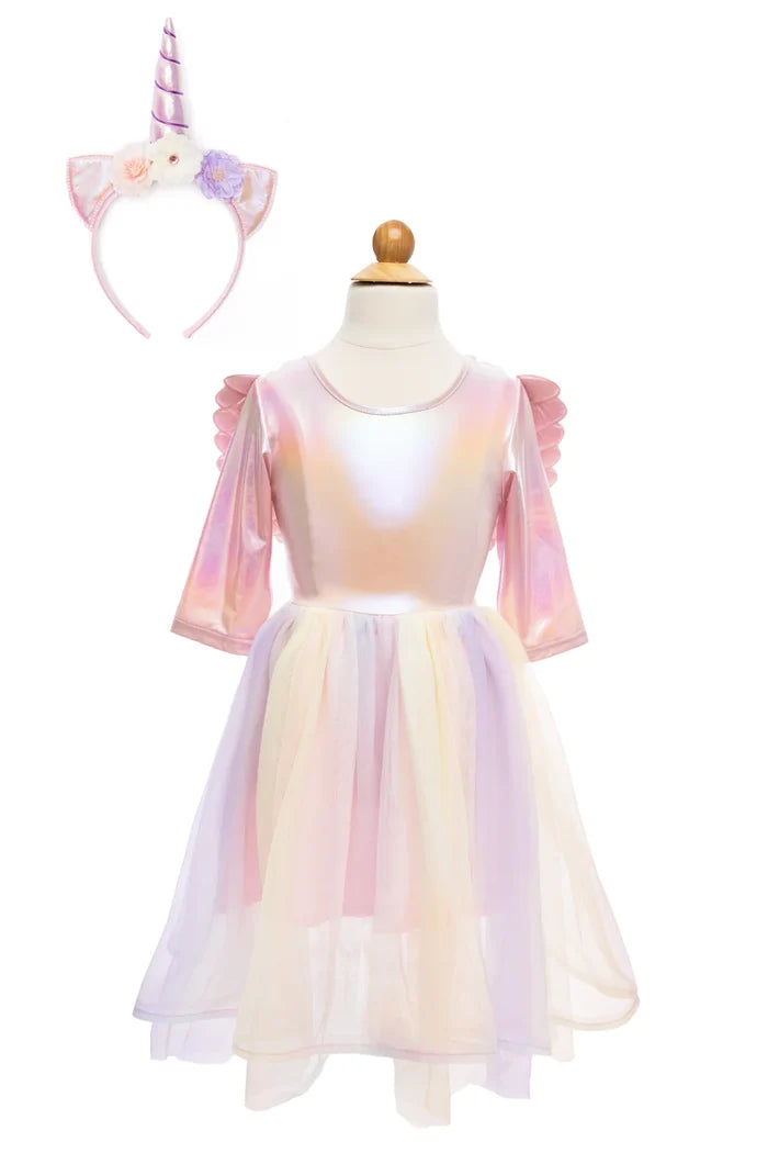 Great Pretenders Alicorn Dress with Wings + Headband Set
