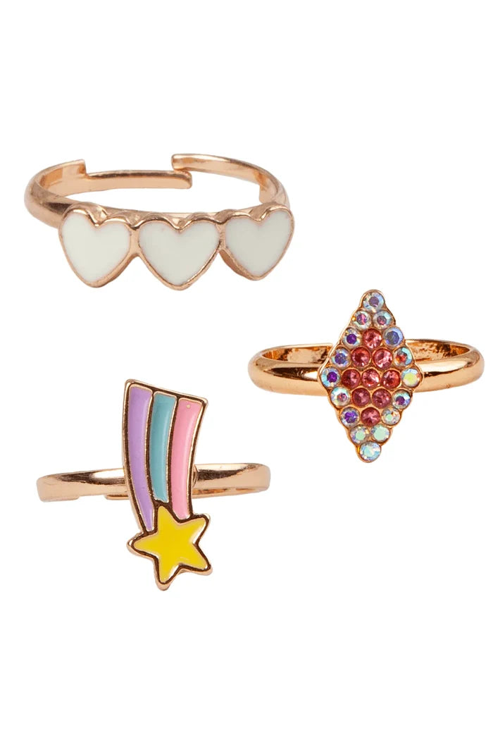 Great Pretenders Boutique Heart Star Rings Set