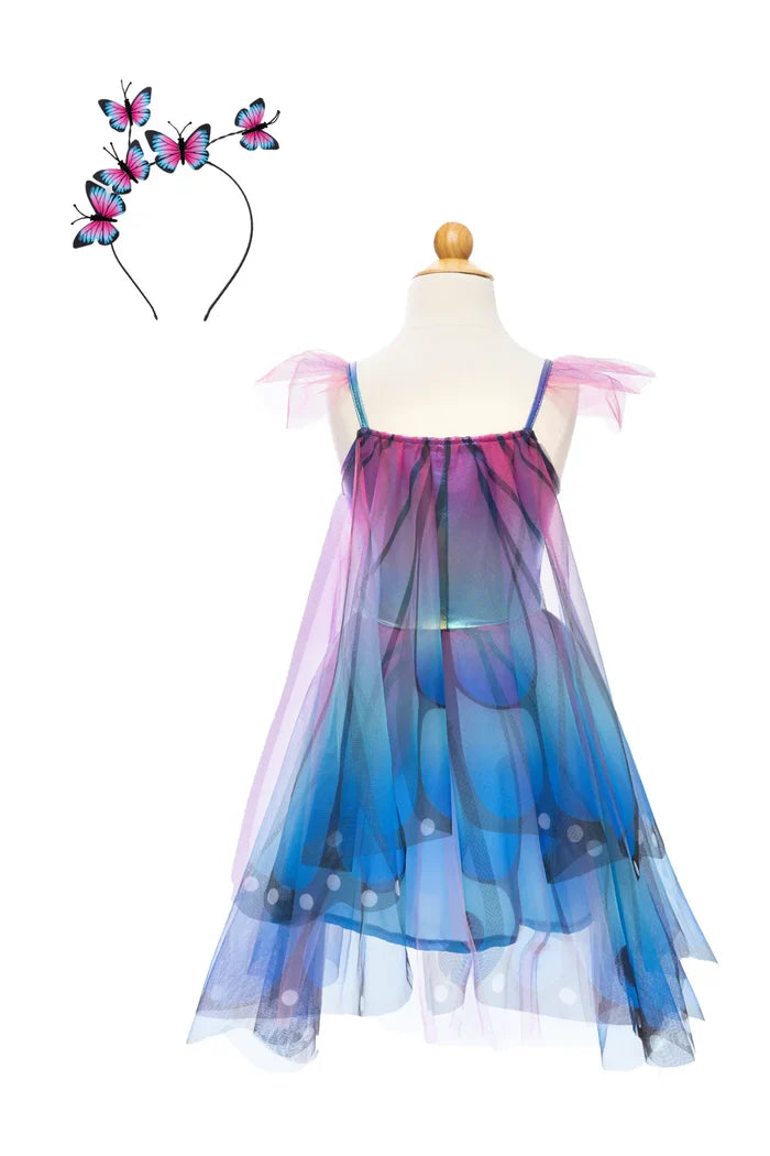 Great Pretenders Butterfly Twirl Dress with Wings & Headband - Blue