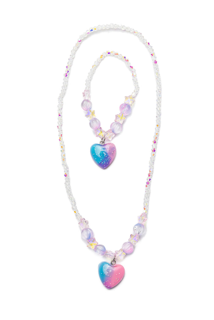 Great Pretenders Galaxy Heart Necklace and Bracelet