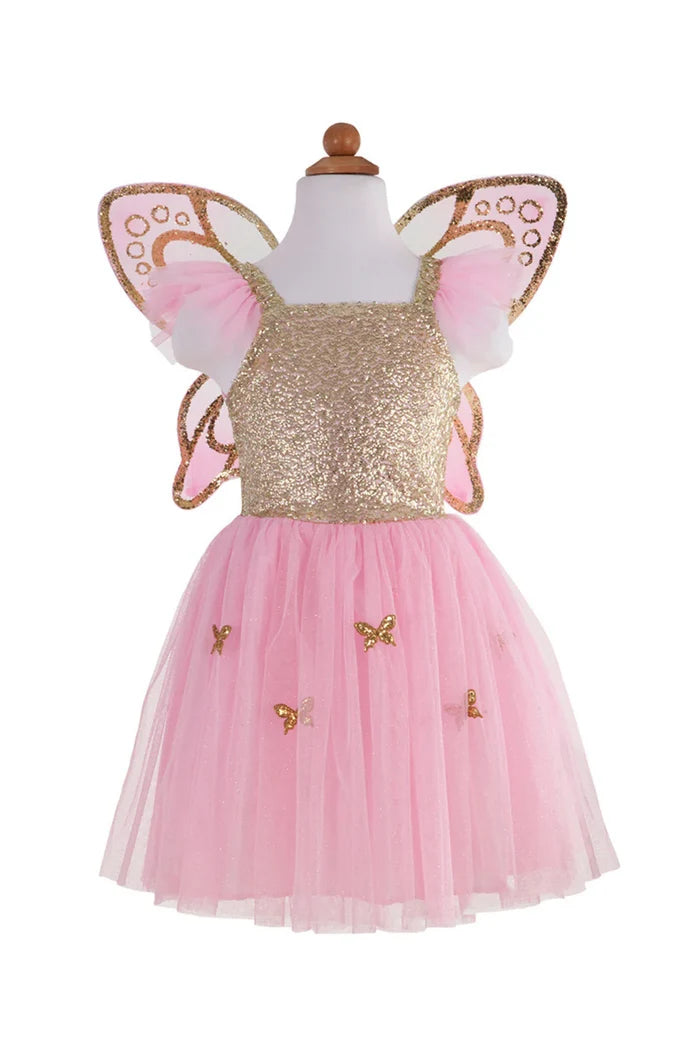 Great Pretenders Gold Sequins Butterfly Dress with Wings