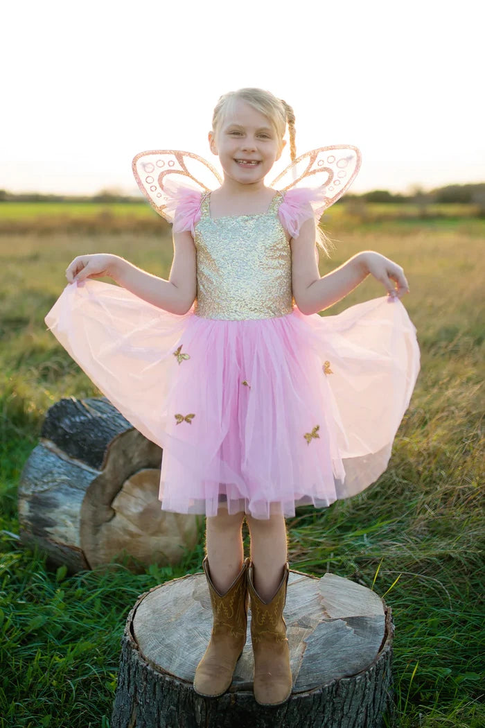 Great Pretenders Gold Sequins Butterfly Dress with Wings