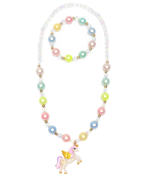 Great Pretenders Happy-Go-Unicorn Necklace & Bracelet Set