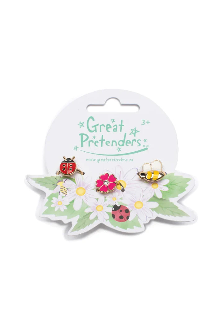Great Pretenders Lady Bug Garden Ring Set
