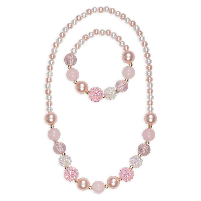 Great Pretenders Pinky Pearl Bracelet and Necklace Set